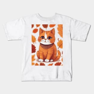 autumn Cat Kids T-Shirt